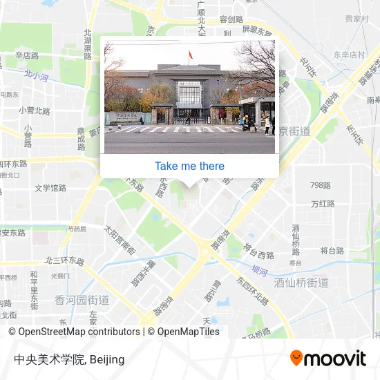 中央美术学院 map