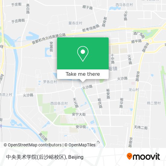 中央美术学院(后沙峪校区) map
