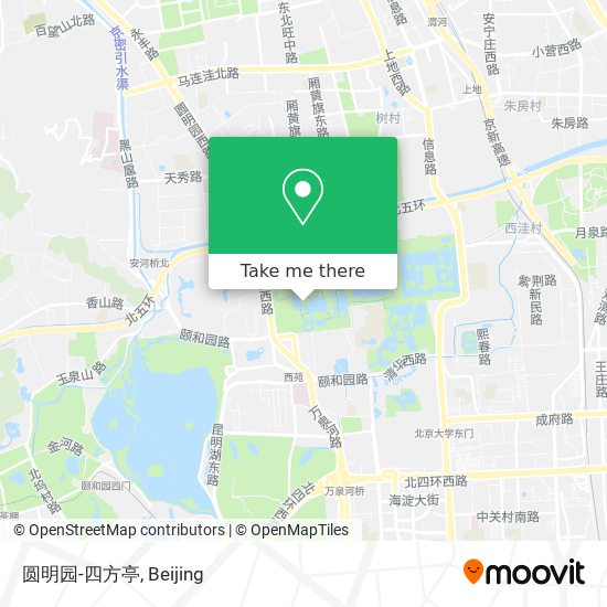 圆明园-四方亭 map