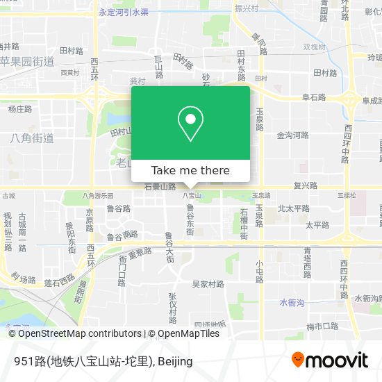 951路(地铁八宝山站-坨里) map