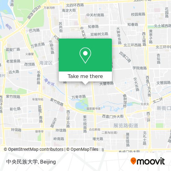 中央民族大学 map