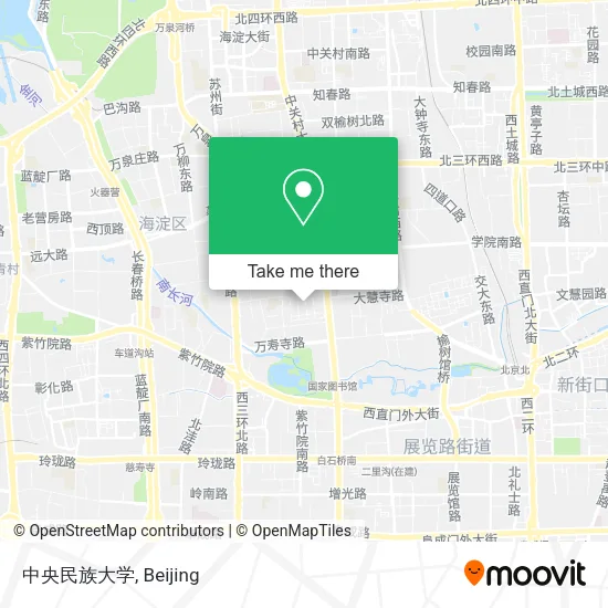 中央民族大学 map