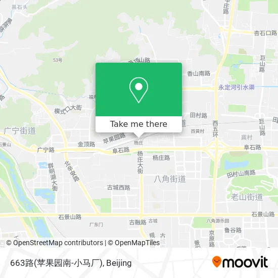 663路(苹果园南-小马厂) map