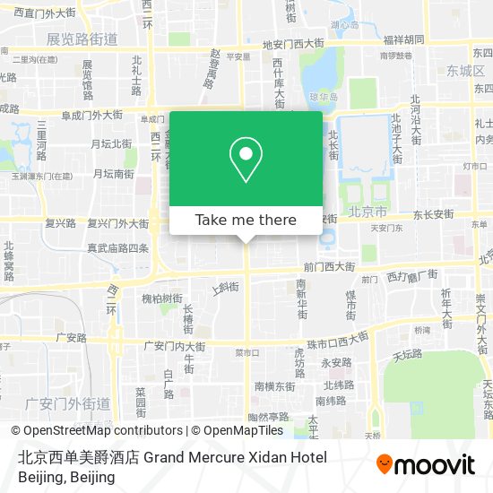 北京西单美爵酒店 Grand Mercure Xidan Hotel Beijing map