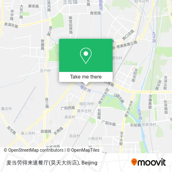 麦当劳得来速餐厅(昊天大街店) map