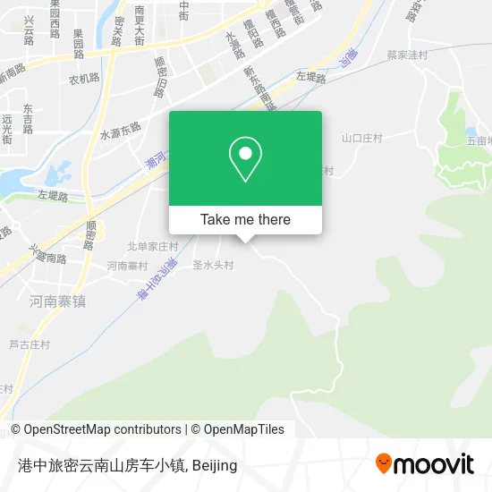 港中旅密云南山房车小镇 map