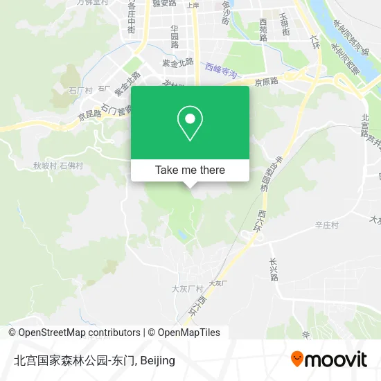 北宫国家森林公园-东门 map