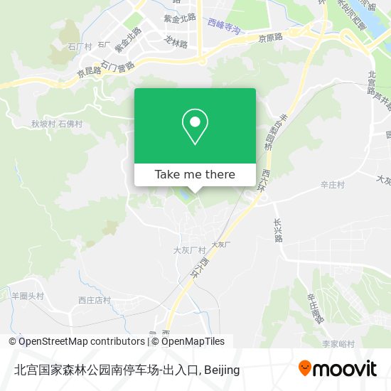 北宫国家森林公园南停车场-出入口 map