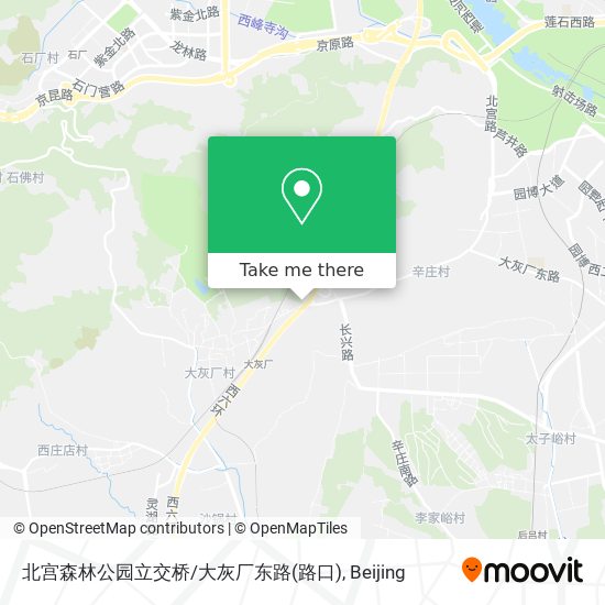 北宫森林公园立交桥/大灰厂东路(路口) map