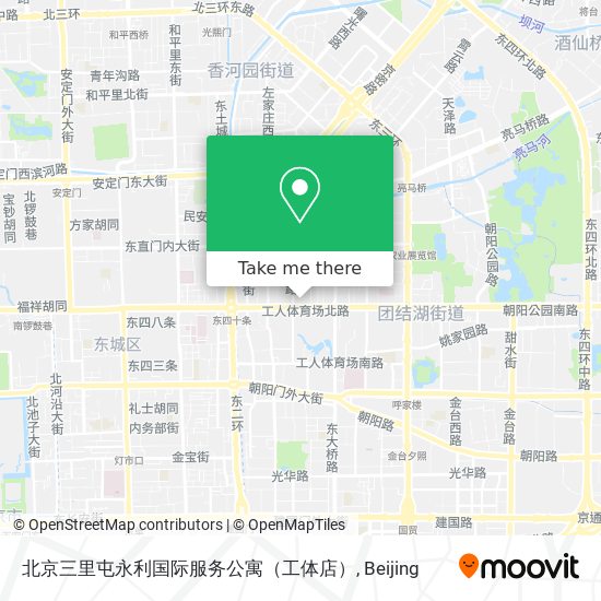 北京三里屯永利国际服务公寓（工体店） map