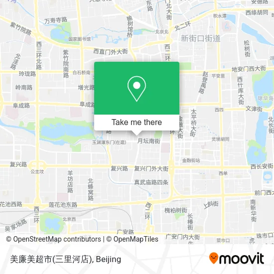 美廉美超市(三里河店) map