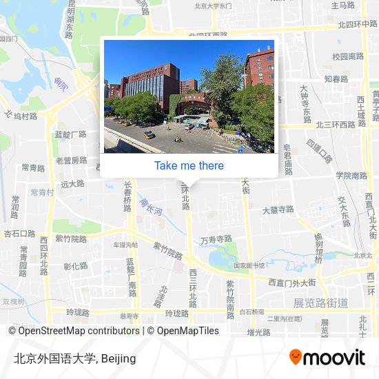 北京外国语大学 map