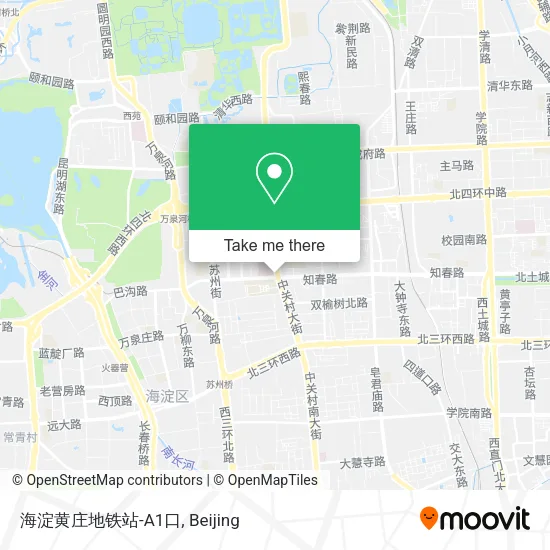 海淀黄庄地铁站-A1口 map