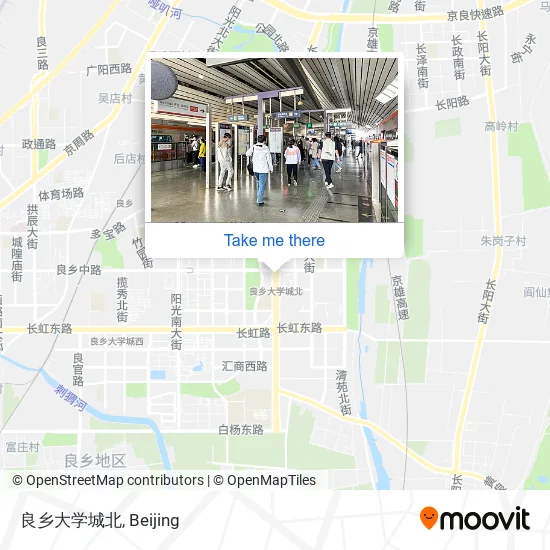 良乡大学城北 map