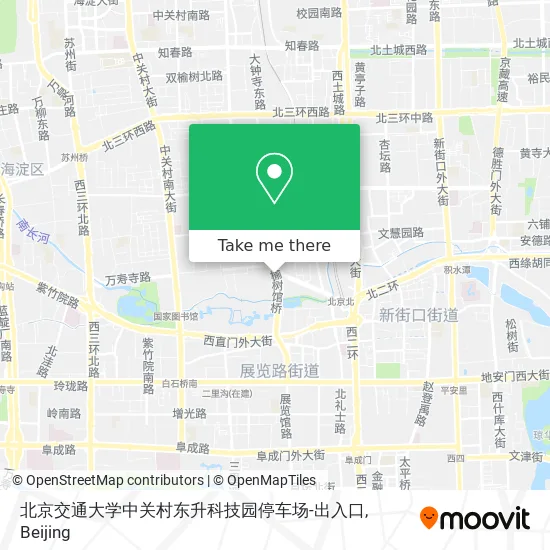北京交通大学中关村东升科技园停车场-出入口 map
