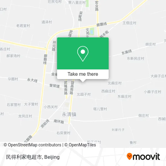 民得利家电超市 map