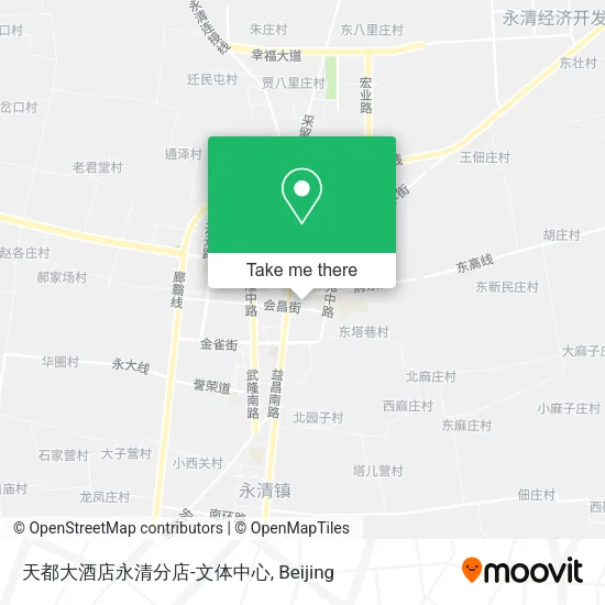 天都大酒店永清分店-文体中心 map