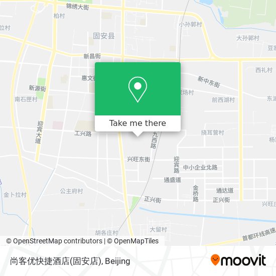 尚客优快捷酒店(固安店) map