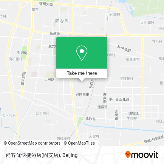 尚客优快捷酒店(固安店) map