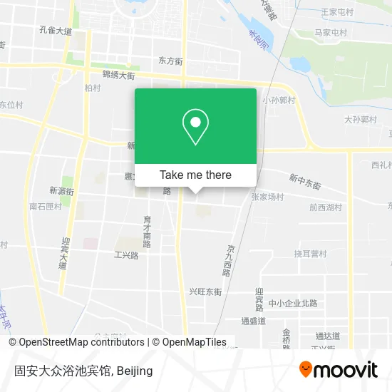 固安大众浴池宾馆 map