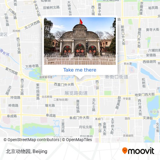 北京动物园 map
