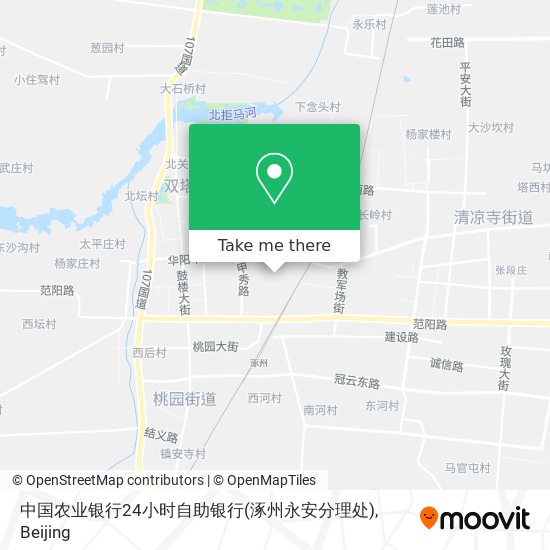 中国农业银行24小时自助银行(涿州永安分理处) map