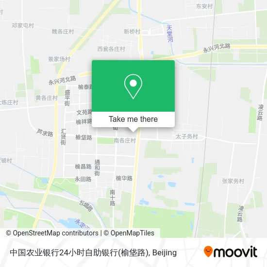 中国农业银行24小时自助银行(榆垡路) map