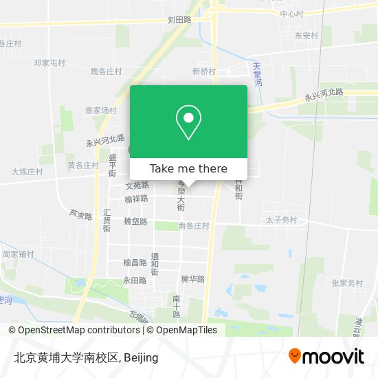 北京黄埔大学南校区 map