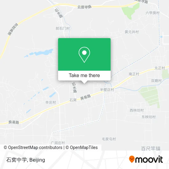 石窝中学 map
