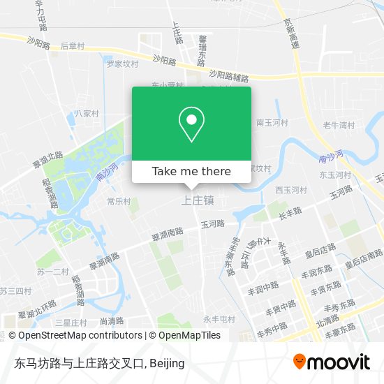 东马坊路与上庄路交叉口 map