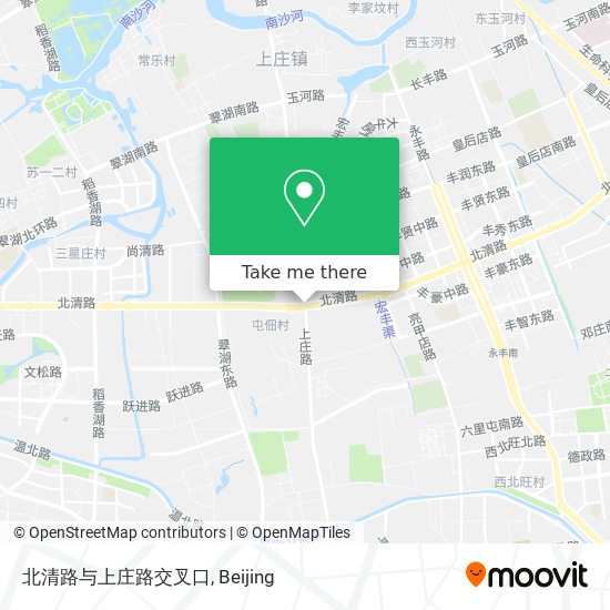 北清路与上庄路交叉口 map