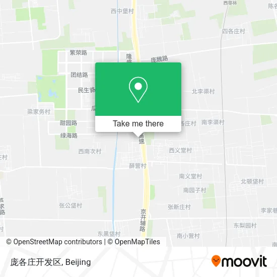 庞各庄开发区 map
