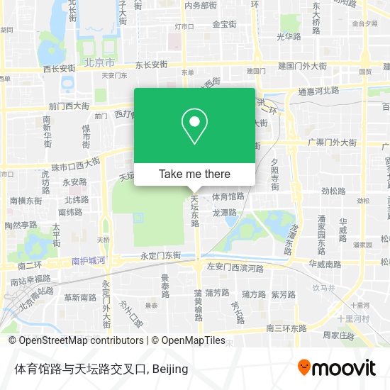 体育馆路与天坛路交叉口 map