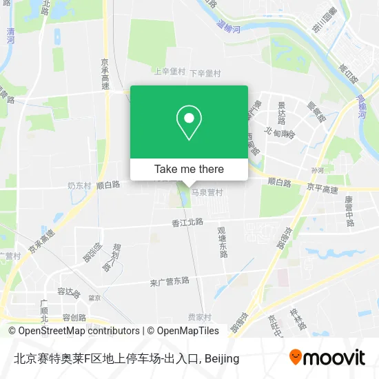 北京赛特奥莱F区地上停车场-出入口 map