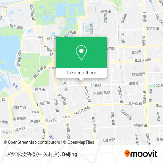 眉州东坡酒楼(中关村店) map