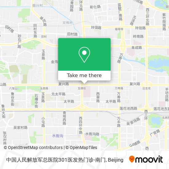 中国人民解放军总医院301医发热门诊-南门 map