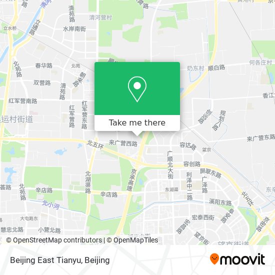 Beijing East Tianyu map