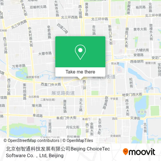 北京创智通科技发展有限公司Beijing ChoiceTec Software Co.，Ltd map