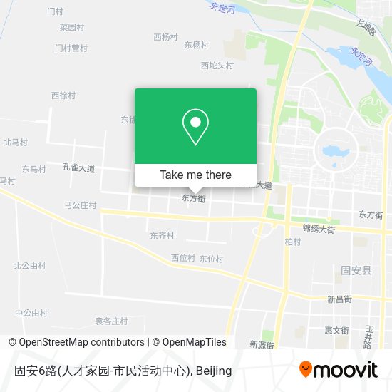 固安6路(人才家园-市民活动中心) map