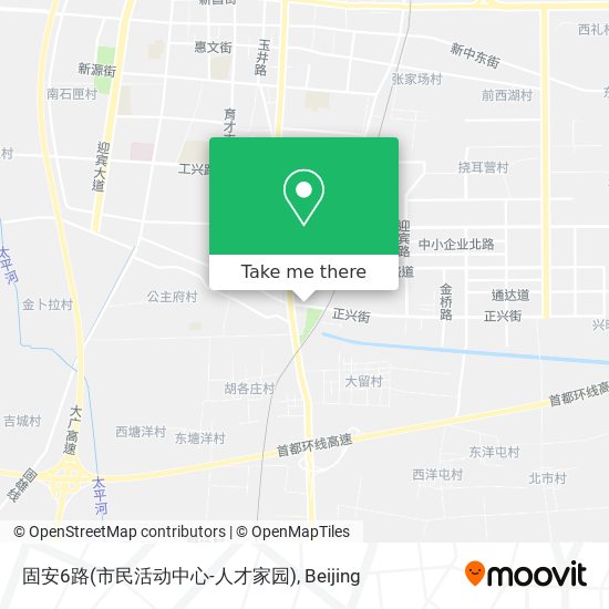 固安6路(市民活动中心-人才家园) map