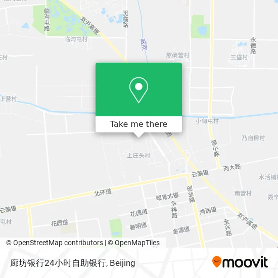 廊坊银行24小时自助银行 map