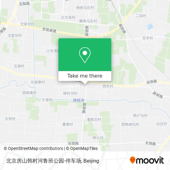 北京房山韩村河鲁班公园-停车场 map