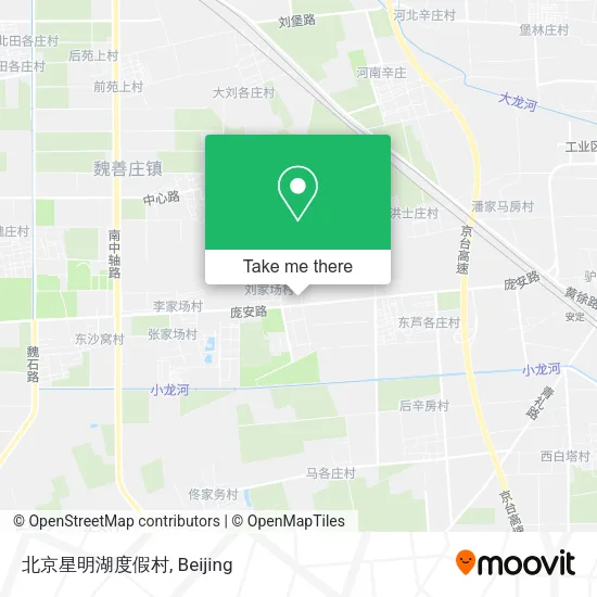 北京星明湖度假村 map