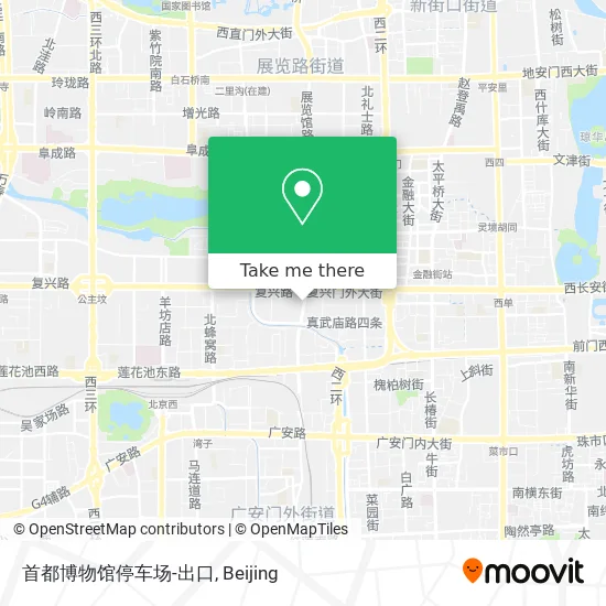 首都博物馆停车场-出口 map