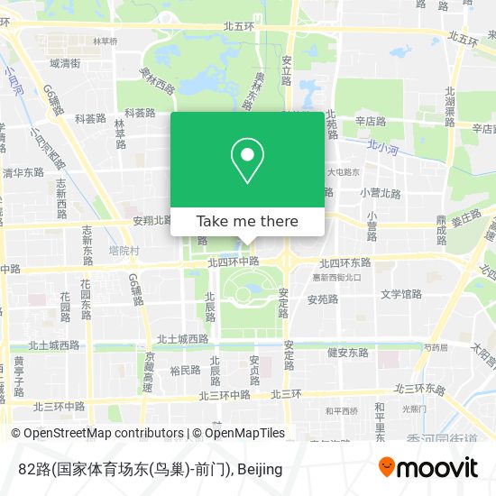 82路(国家体育场东(鸟巢)-前门) map