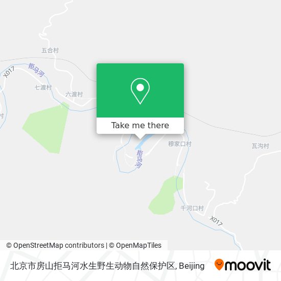 北京市房山拒马河水生野生动物自然保护区 map