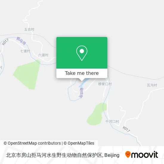 北京市房山拒马河水生野生动物自然保护区 map