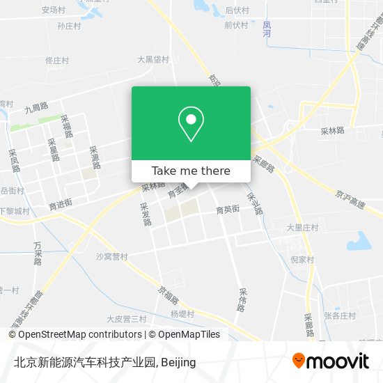 北京新能源汽车科技产业园 map