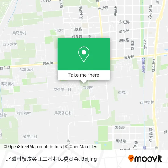 北臧村镇皮各庄二村村民委员会 map