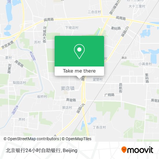 北京银行24小时自助银行 map
